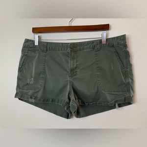 Mossimo Mid-rise shorts for women Size 16 Color Military Green.